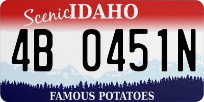ID license plate 4B0451N
