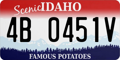 ID license plate 4B0451V