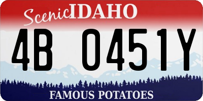 ID license plate 4B0451Y