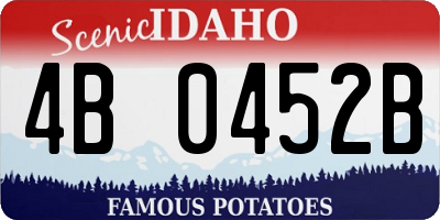 ID license plate 4B0452B