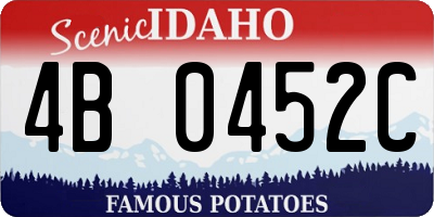 ID license plate 4B0452C