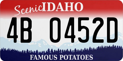 ID license plate 4B0452D