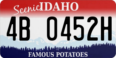 ID license plate 4B0452H