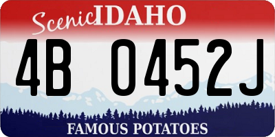 ID license plate 4B0452J