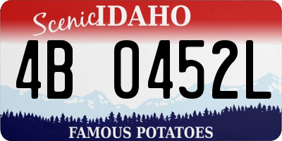 ID license plate 4B0452L