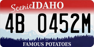 ID license plate 4B0452M