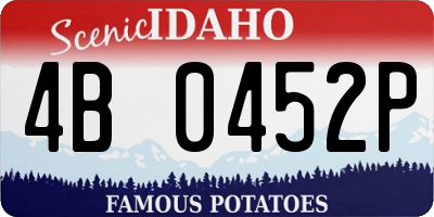 ID license plate 4B0452P