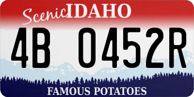 ID license plate 4B0452R