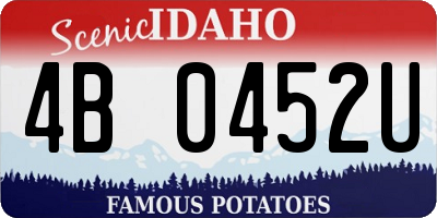 ID license plate 4B0452U