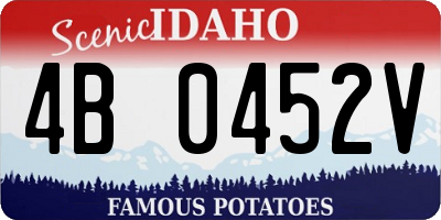 ID license plate 4B0452V