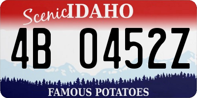 ID license plate 4B0452Z