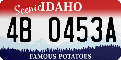 ID license plate 4B0453A