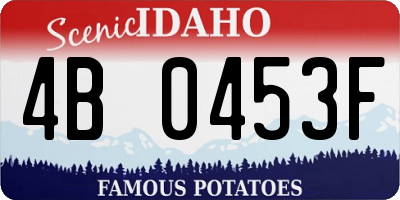 ID license plate 4B0453F