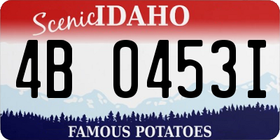 ID license plate 4B0453I