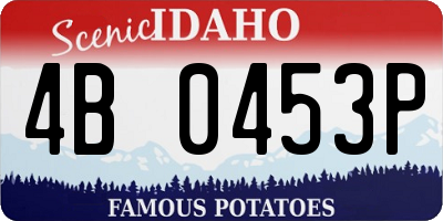 ID license plate 4B0453P