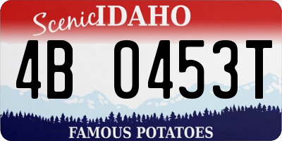 ID license plate 4B0453T