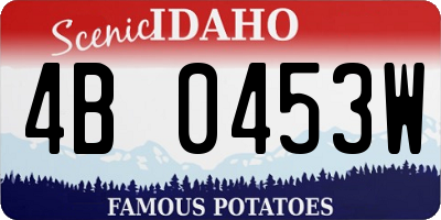 ID license plate 4B0453W