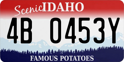 ID license plate 4B0453Y