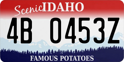 ID license plate 4B0453Z