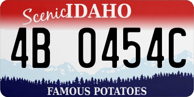 ID license plate 4B0454C