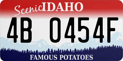 ID license plate 4B0454F
