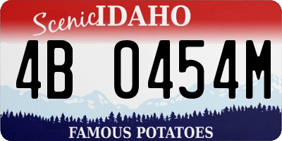 ID license plate 4B0454M