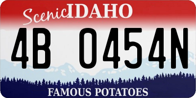 ID license plate 4B0454N