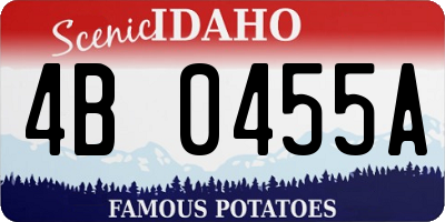 ID license plate 4B0455A