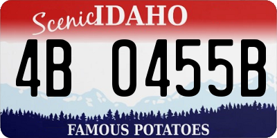 ID license plate 4B0455B