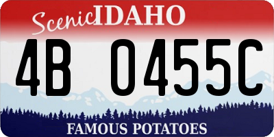 ID license plate 4B0455C