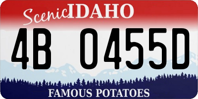 ID license plate 4B0455D