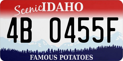 ID license plate 4B0455F
