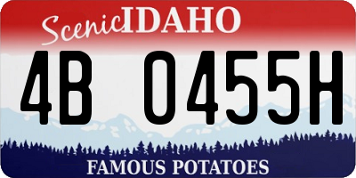 ID license plate 4B0455H