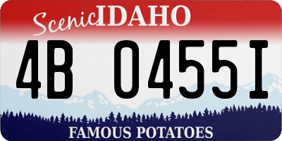 ID license plate 4B0455I