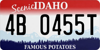 ID license plate 4B0455T