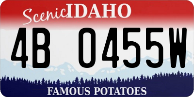 ID license plate 4B0455W