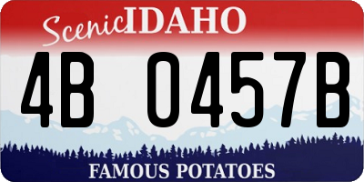ID license plate 4B0457B