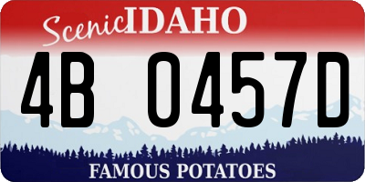 ID license plate 4B0457D