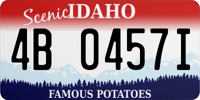 ID license plate 4B0457I