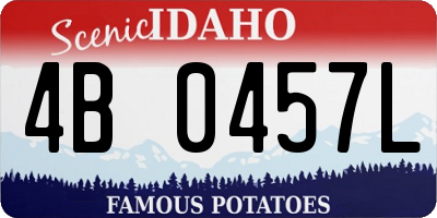 ID license plate 4B0457L