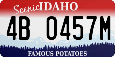 ID license plate 4B0457M