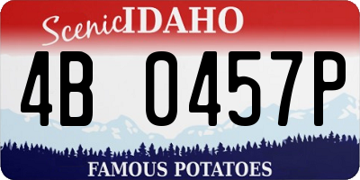 ID license plate 4B0457P