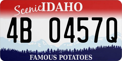 ID license plate 4B0457Q
