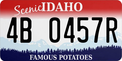 ID license plate 4B0457R