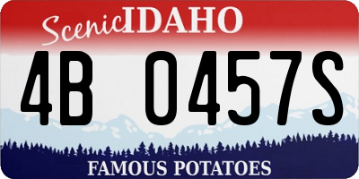 ID license plate 4B0457S