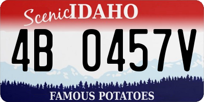 ID license plate 4B0457V