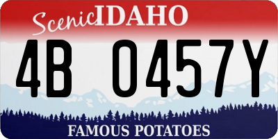 ID license plate 4B0457Y