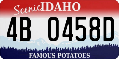 ID license plate 4B0458D