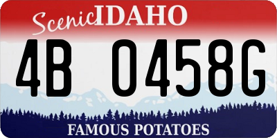 ID license plate 4B0458G