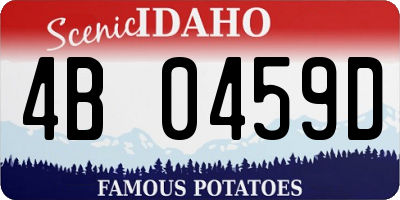 ID license plate 4B0459D